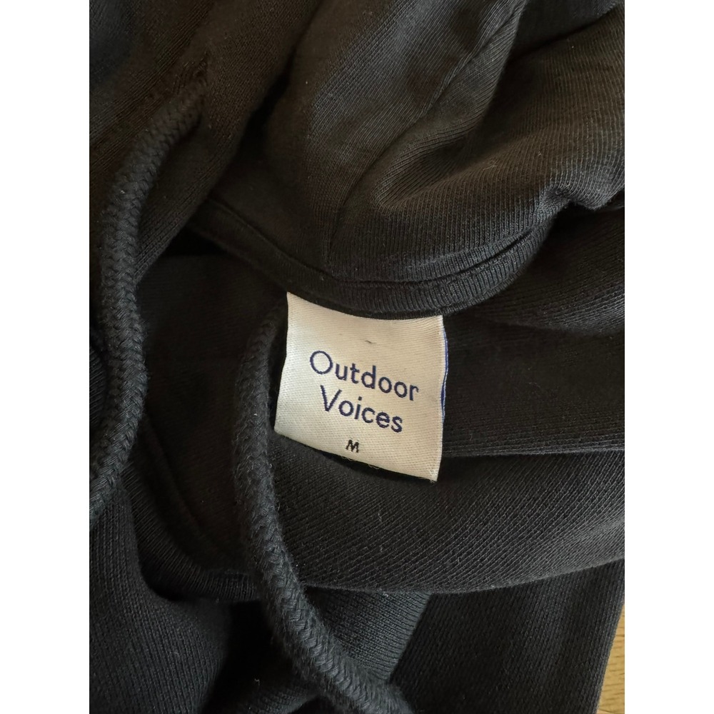 Outdoor Voices Men's Medium Black Hoodie Cotton Sweatshirt Activewear‎ Casual - Picture 7 of 8